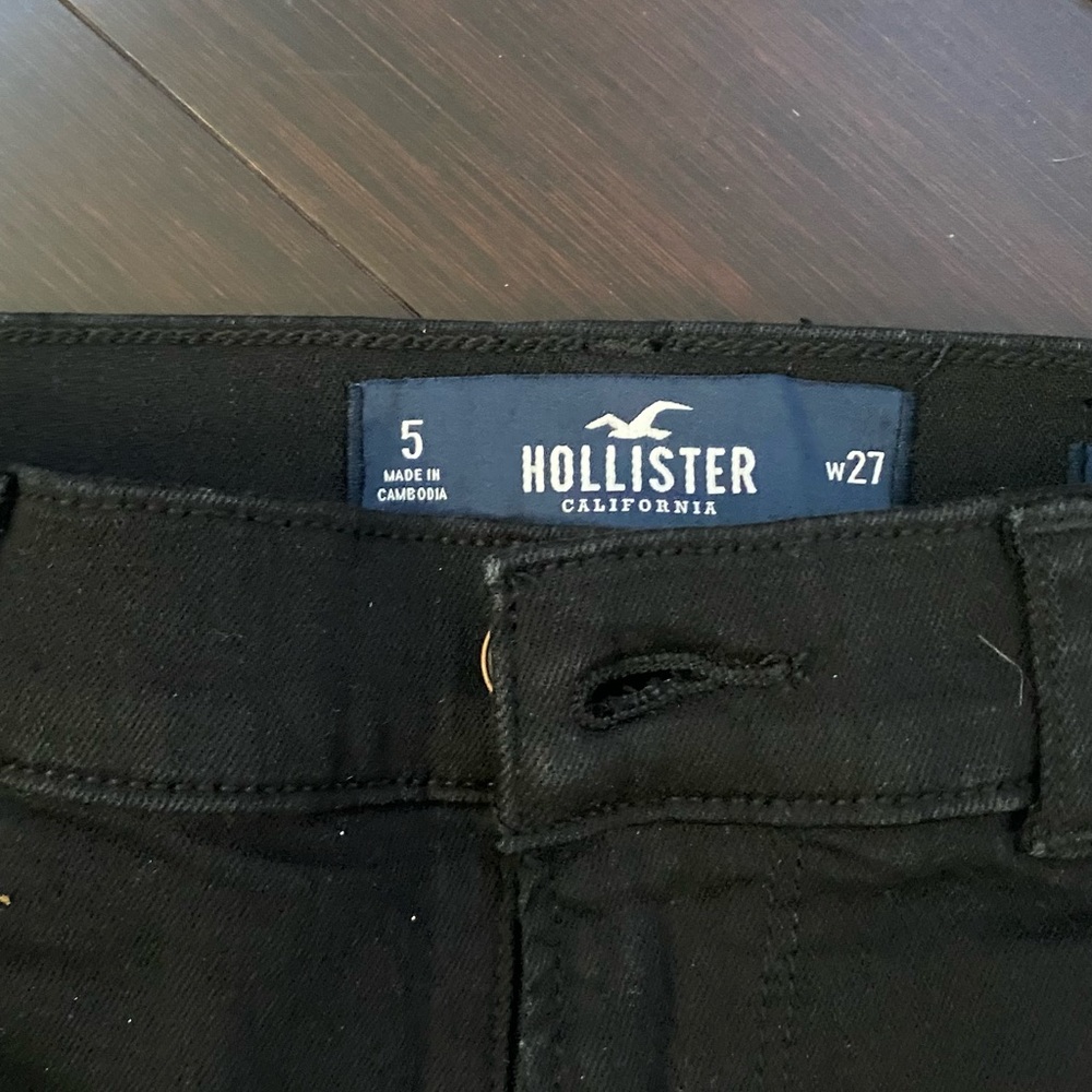black Hollister jean shorts